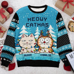 Custom Name Christmas Cat Gifts for Cat Lovers - Personalized Sweatshirt