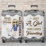 Custom Name Travel Lover Gifts for Women - Personalized Luggage Cover