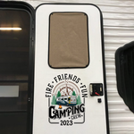 Custom Fire Friends Fun Camping Crew Decor - Personalized Decal