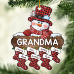 Custom Name Grandma Christmas Family Gifts - Personalized Ornament