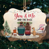 Just You And Me And The Dogs - Memorial Personalized Custom Ornament - Wood Benelux Shaped - Christmas Gift, Sympathy Gift For Pet Owners, Pet Lovers