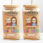 Custom Name Graduation Gifts for Besties - Personalized Glass Cup