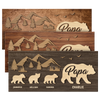Follow Papa Bear - Family Personalized Custom Rectangle Shaped Home Decor Wood Sign - House Warming Gift For Dad