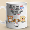 Thanks For Feeding Us And Picking Up Our Poo - Dog Personalized Custom Mug - Gift For Pet Owners, Pet Lovers