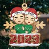 I Can't Help Falling In Love With You - Couple Personalized Custom Ornament - Wood Custom Shaped - Christmas Gift For Husband Wife, Anniversary