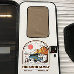 Custom Retro Camper Van Family Decor - Personalized Decal