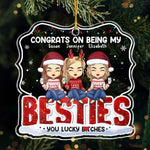 Custom Name Christmas Gifts for Besties - Personalized Ornament