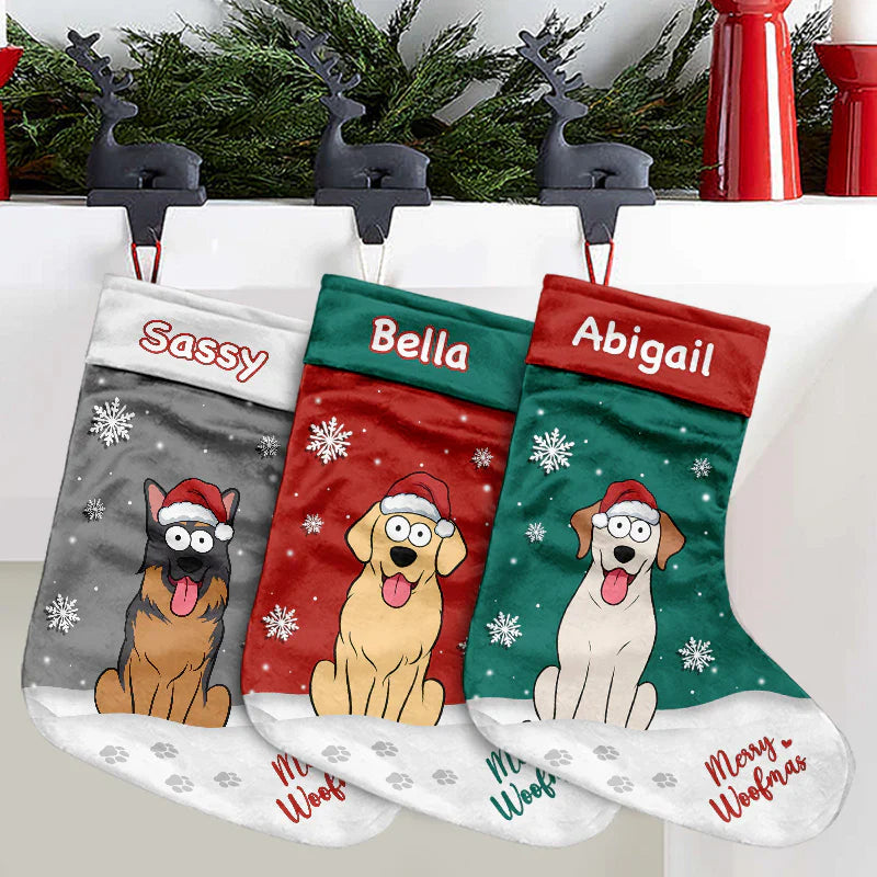 Custom Name Funny Christmas Cat Gifts for Cat Lovers - Personalized Christmas Stocking