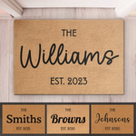 Custom Family Name Housewarming Gifts - Personalized Doormat