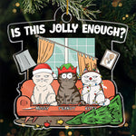 Custom Name Christmas Cat Gifts for Cat Lovers - Personalized Ornament