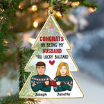 Custom Name Funny Christmas Gifts for Husband - Personalized Ornament