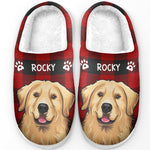 Custom Name Golden Retriever Gifts for Dog Lovers - Personalized Fluffy Slipper