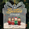 Best Friend Till The End - Bestie Personalized Custom Ornament - Acrylic Gift Box Shaped - Christmas Gift For Best Friends, BFF, Sisters