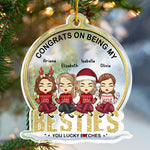 Custom Name Funny Bestie Christmas Gifts - Personalized Ornament