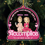 Custom Name Best Friend Accomplice Gifts for Women - Personalized Ornament