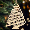 Let's Gather Around The Christmas Tree - Family Personalized Custom Ornament - Wood Custom Shaped - Christmas Gift For Family Members