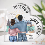 Custom Together Since Couple Anniversary Decor - Personalized Shaped Acrylic Plaque