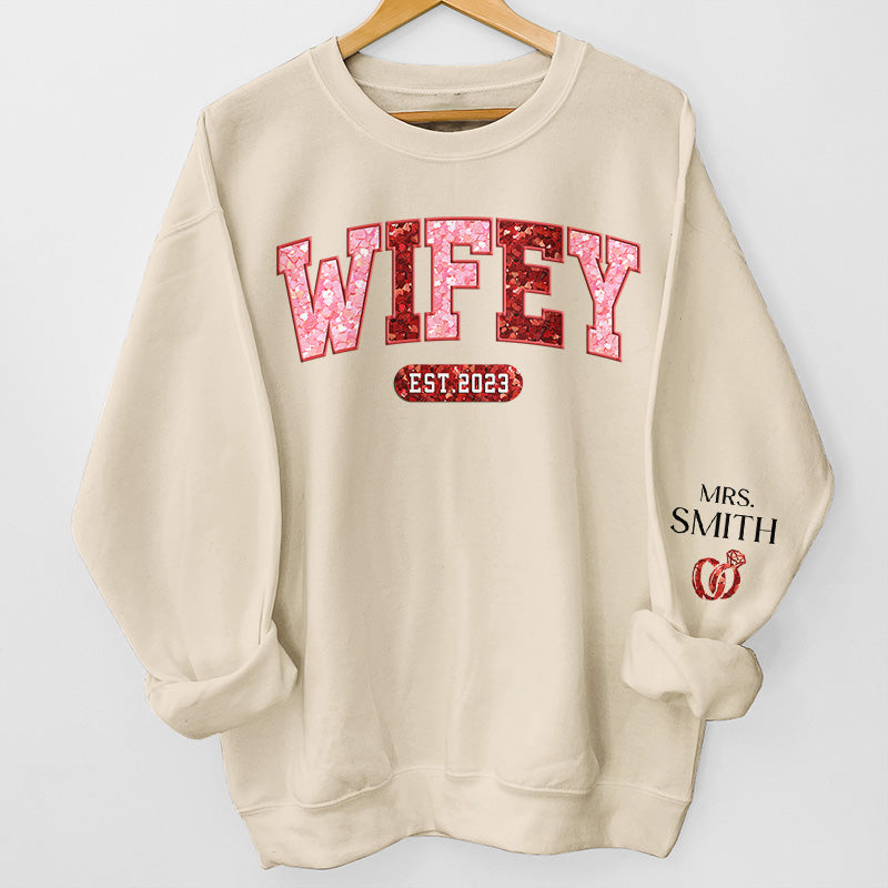 Where There Is Love There Is Life - Couple Personalized Custom Unisex Sweatshirt With Design On Sleeve - Gift For Husband Wife, Anniversary