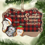 Custom Name Christmas Cat Gifts for Cat Lovers - Personalized Ornament
