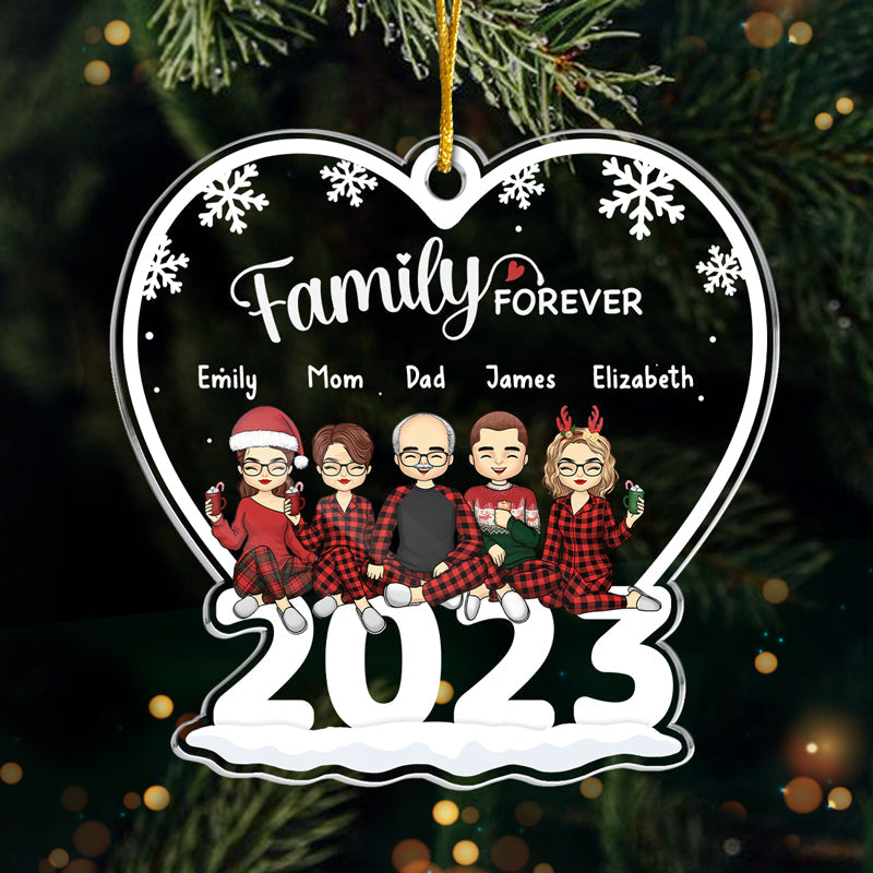 Family Bonds Are Unbreakable - Family Personalized Custom Ornament - Acrylic Custom Shaped - Christmas Gift For Family Members