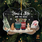 Custom Name You & Me and the Dogs Christmas Gifts for Couples - Personalized Ornament