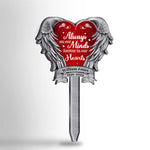 Custom Name Memorial Angel Heart Decor - Personalized Acrylic Stake