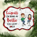 Custom Name Bestie Christmas Gifts for Friends - Personalized Ornament