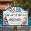 Pool Rules Grillin' & Chillin' - Couple Personalized Custom Shaped Home Decor Wood Sign - House Warming Gift For Husband Wife, Annivesary
