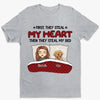 First They Steal My Heart Then They Steal My Bed - Dog & Cat Personalized Custom Unisex T-shirt, Hoodie, Sweatshirt - Gift For Pet Owners, Pet Lovers