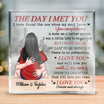 Custom Name Romantic Love Gifts for Couples - Personalized Shaped Acrylic Plaque