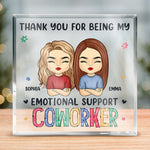 Custom Name Emotional Support Coworker Gifts - Personalized Shaped Acrylic Plaque