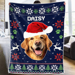 Custom Name Christmas Golden Retriever Gifts for Dog Lovers - Personalized Blanket