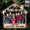 Custom Photo Our Life Our Story Our Home - Family Personalized Custom Ornament - Acrylic Custom Shaped - Christmas Gift For Family Members