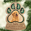 Forever In Our Hearts - Personalized Custom Paw Shaped Wood Christmas Ornament - Upload Image, Memorial Gift, Sympathy Gift, Christmas Gift