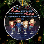 Custom Name Besties Alcohol Gifts for Friends - Personalized Ornament