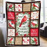 Custom Name Memorial Cardinal Christmas Gifts - Personalized Blanket