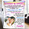Custom Photo Mama's Blessing - Family Personalized Custom Blanket - Baby Shower Gift, Christmas Gift For First Mom