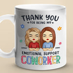 Custom Name Emotional Support Coworker Gifts for Women - Personalized Mugs