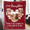 Custom Photo A Hug From Me To You - Family Personalized Custom Blanket - Gift For Family Members