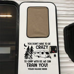 Custom Funny Camping Quote Gifts for Campers - Personalized Decal