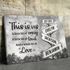 This Is Us, Full Of Love - Family Personalized Custom Horizontal Canvas - Gift For Family Members