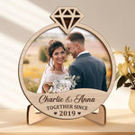 Custom Photo Wedding Gifts for Couples - Personalized Wooden Plaque