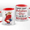 Happy Valentines Day As My Husband - Couple Personalized Custom Accent Mug - Valentine Gift For Husband Wife, Anniversary, First Valentines Together