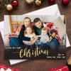 Custom Photo Wishing A Merry Christmas - Family Personalized Custom Holiday Postcards, Greeting Cards - Christmas Gift For Family Members