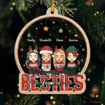 Custom Name Christmas Besties Gifts for Friends - Personalized Ornament