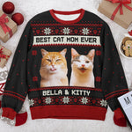 Custom Name Christmas Gifts for Cat Moms - Personalized Sweatshirt
