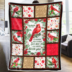 Custom Name Memorial Cardinal Christmas Gifts - Personalized Blanket