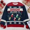 Blessed To Be Called Grandma - Family Personalized Custom Ugly Sweatshirt - Unisex Wool Jumper - Christmas Gift For Grandma