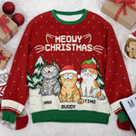 Custom Name Christmas Cat Gifts for Cat Lovers - Personalized Sweatshirt
