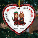 Custom Name Christmas Friendship Gifts for Best Friends - Personalized Ceramic Ornament